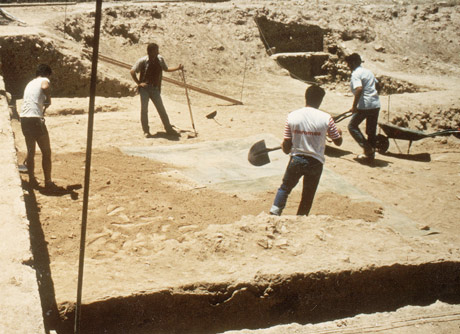 Varios arqueólogos descubrieron un mosaico romano en 1984. Varios arqueólogos descubrieron un mosaico romano en 1984.