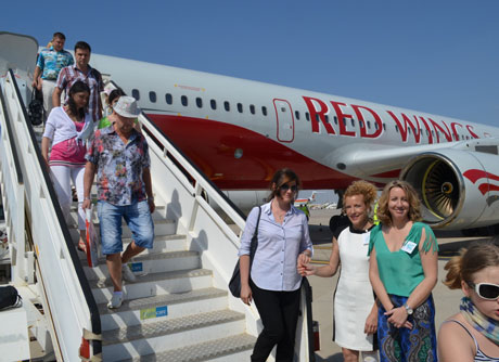 Turistas rusos que el verano pasado visitaron Almería.